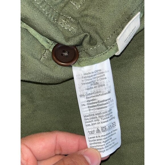 Madewell Tie-Waist Military Jacket in  Green Women's  Size XS ($145) - Picture 11 of 11